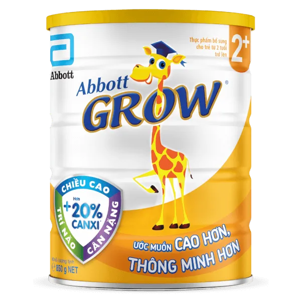 Sữa bột cho bé Abbott Grow 2+ 850g (trên 2 tuổi)