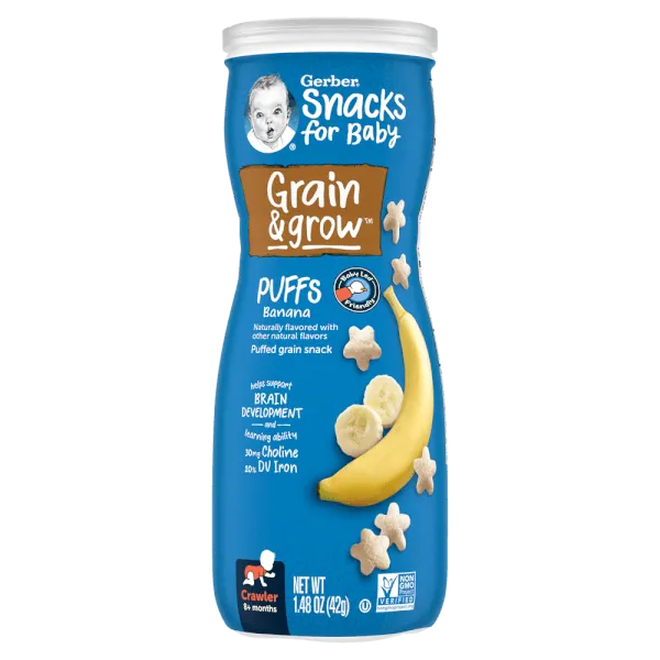 Bánh ăn dặm Gerber Puffs vị chuối 42g