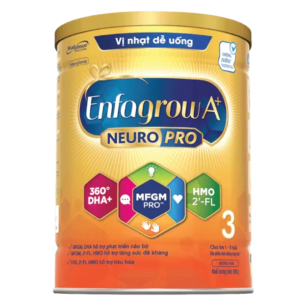Sữa bột cho bé Enfagrow A+ Neuropro số 3 830g (1 - 3 tuổi) 2Flex