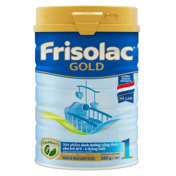 Sữa bột cho bé Frisolac Gold số 1 380g (0 - 6 tháng tuổi)