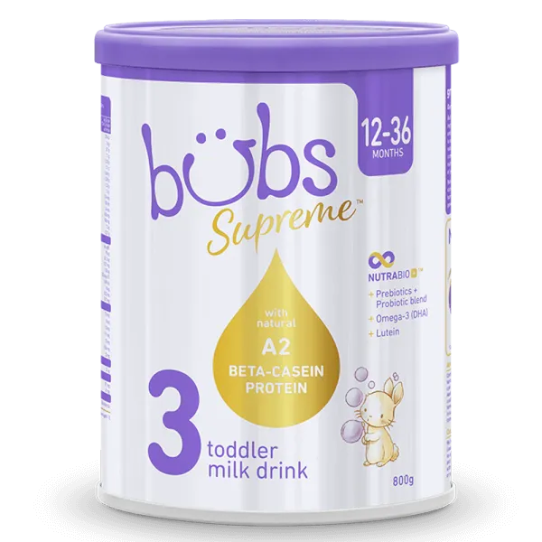 Sữa bột cho bé Bubs Supreme A2 số 3 800g (1 - 3 tuổi)