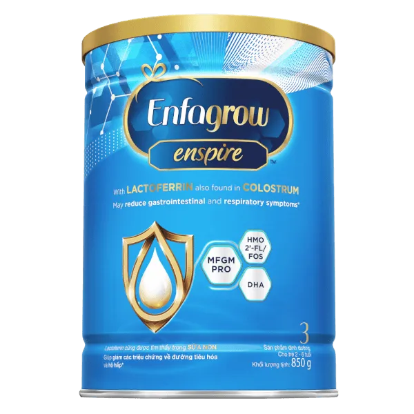 Sữa bột cho bé Enfagrow Enspire số 3 850g (2 - 6 tuổi)