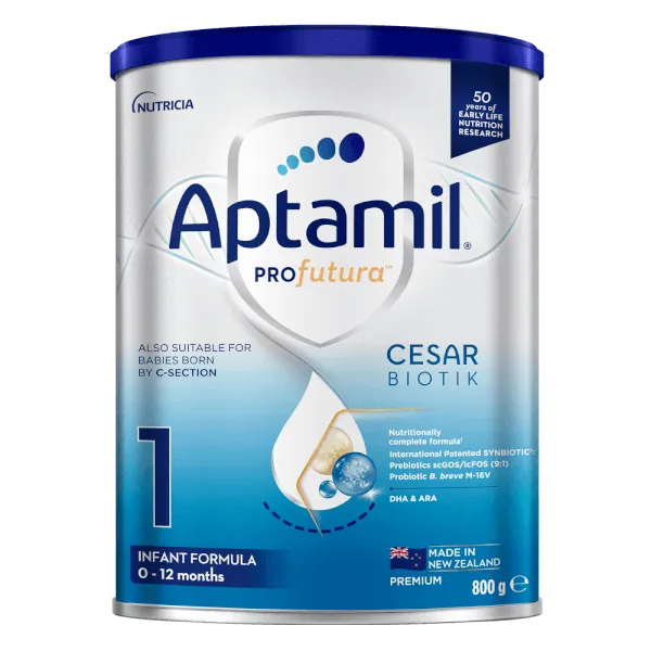 Sữa bột cho bé Aptamil Profutura Cesarbiotik New Zealand số 1 800g (0 - 12 tháng tuổi)