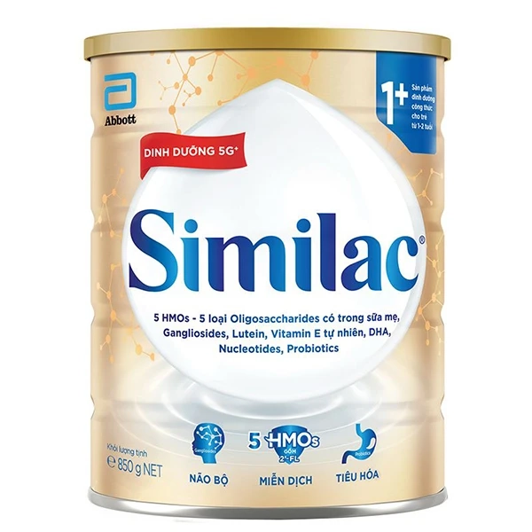 Sữa bột cho bé Similac 5G 1+ 850g (1 - 2 tuổi)