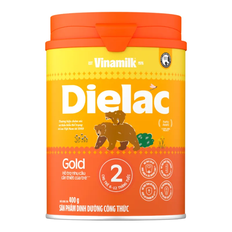 Sữa bột cho bé Vinamilk Dielac Gold 2 400g (6 - 12 tháng tuổi)