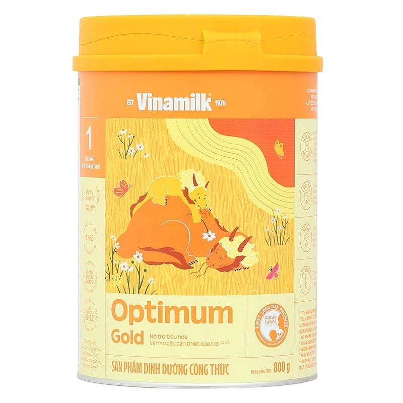 Sữa bột cho bé Vinamilk Optimum Gold 1 800g (0 - 6 tháng tuổi)