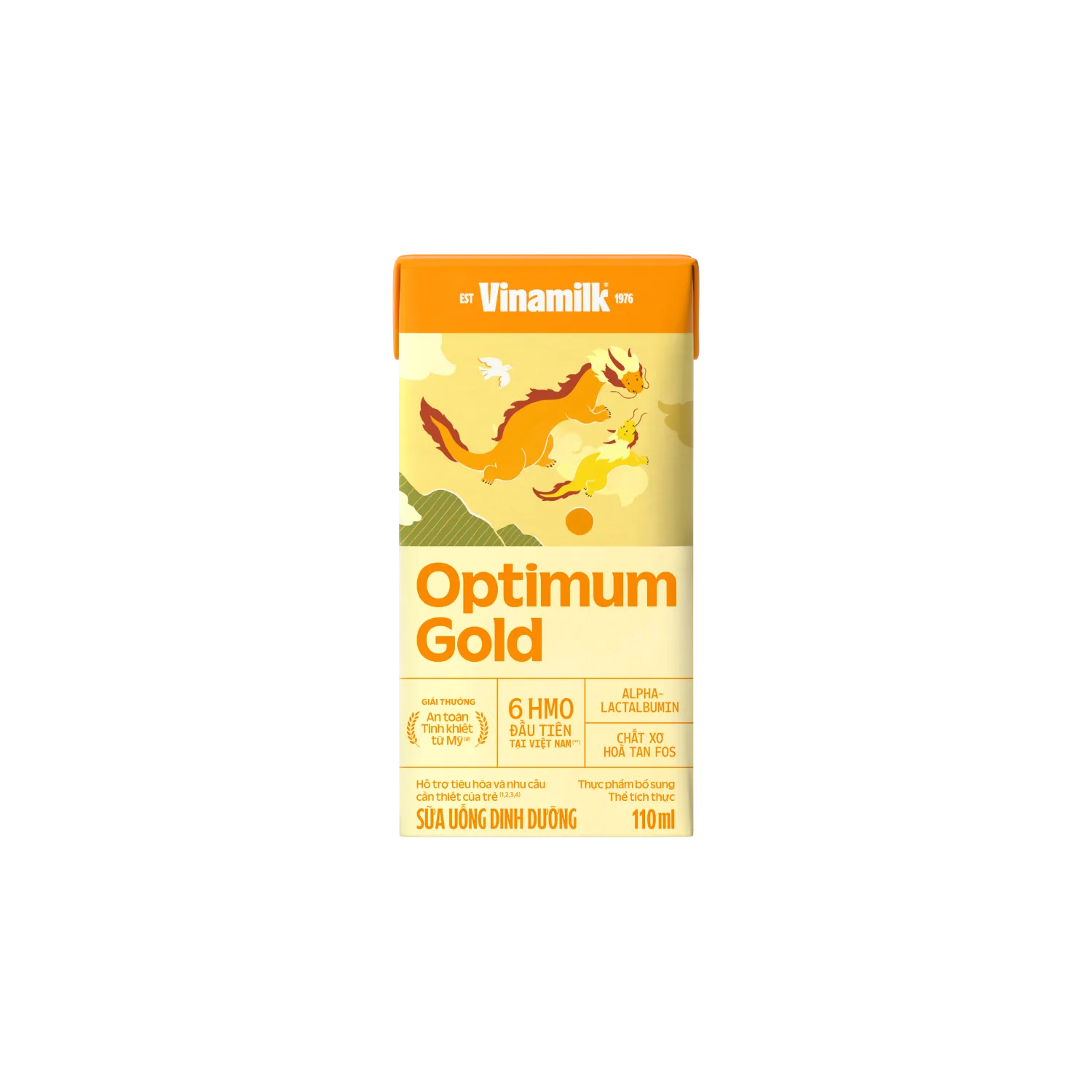 Sữa bột pha sẵn Optimum Gold 110ml (lốc 4 hộp, trên 1 tuổi)