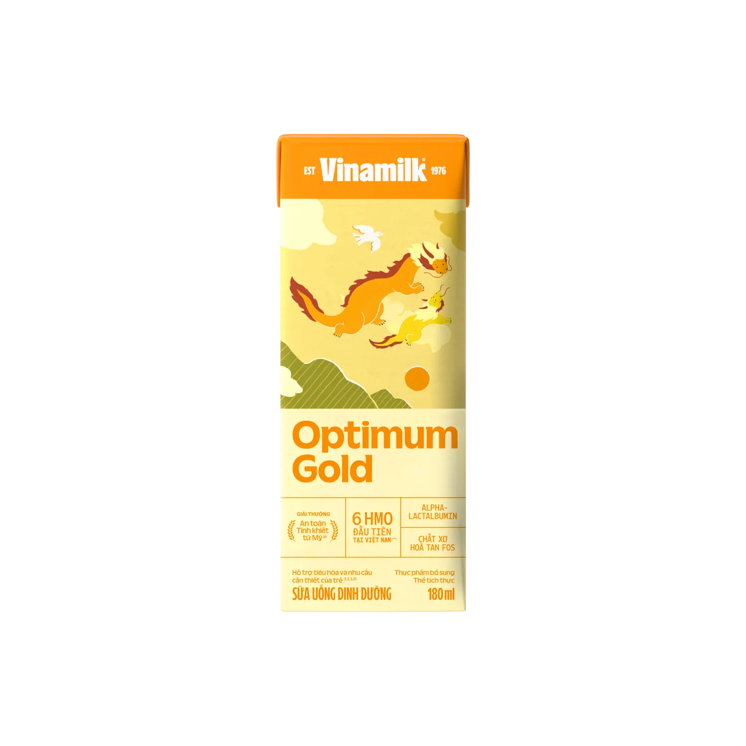 Sữa bột pha sẵn Optimum Gold 180ml (lốc 4 hộp, trên 1 tuổi)