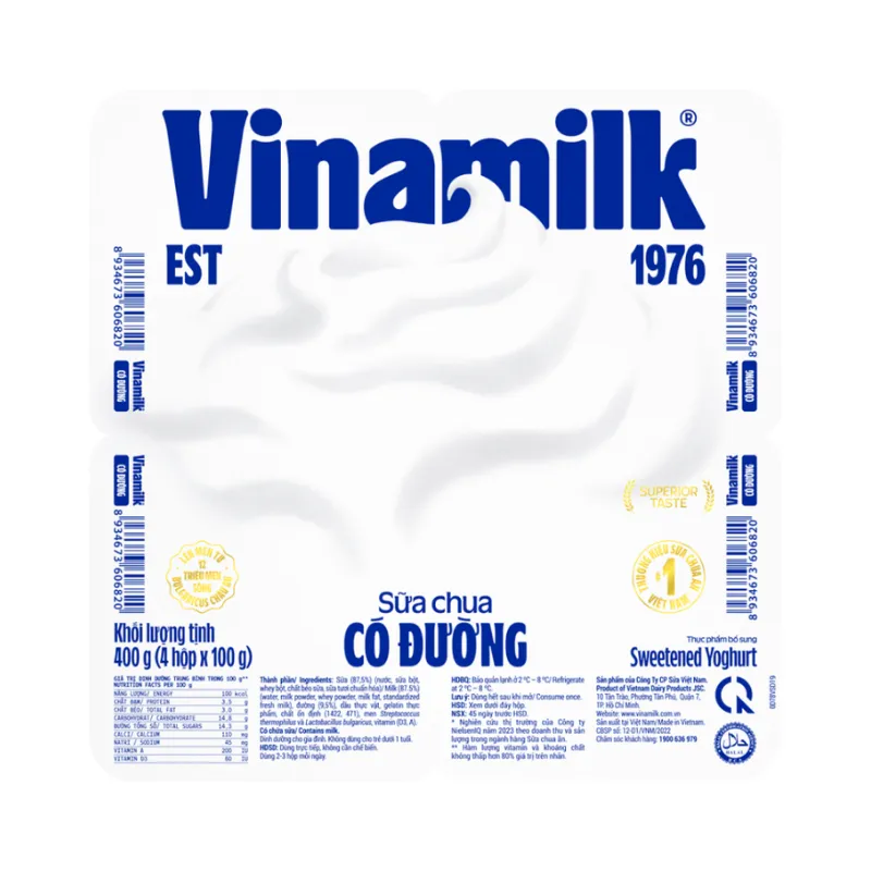 Sữa chua ăn Vinamilk Có Đường