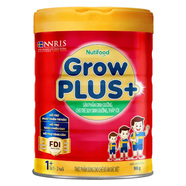 Sữa bột cho bé Nutifood GrowPLUS+ Đỏ 1+ 900g (1 - 2 tuổi)