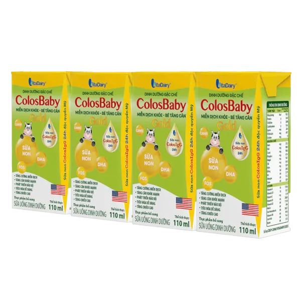Sữa bột pha sẵn Colosbaby 110ml, lốc 4 hộp (trên 1 tuổi)