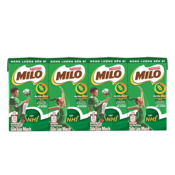 Sữa lúa mạch Nestlé Milo 110ml (lốc 4 hộp)
