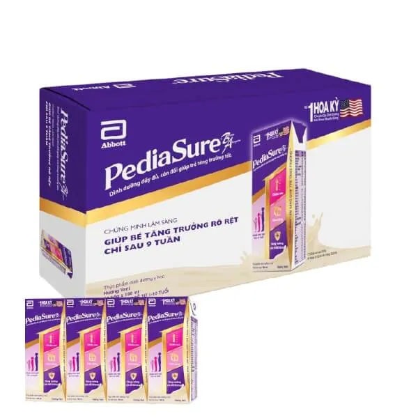 Sữa Abbott Pediasure hương vani (180ml/hộp, lốc 4, 1 - 10 tuổi)