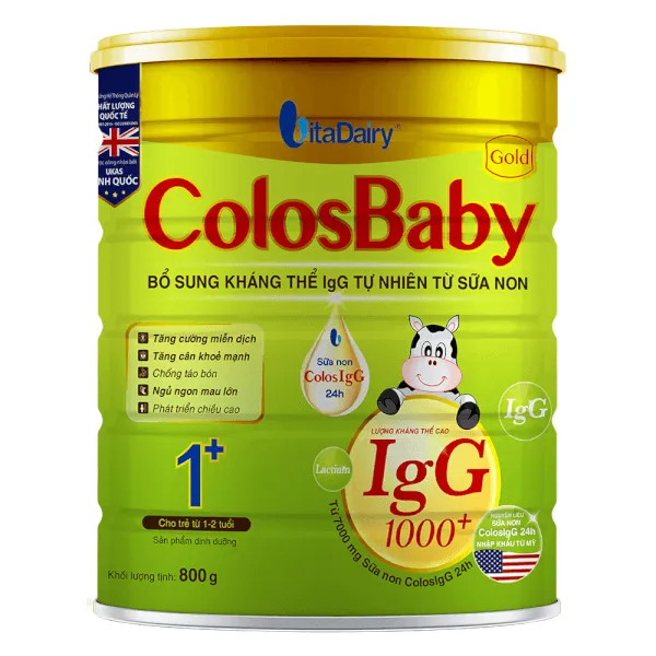 Sữa bột cho bé ColosBaby Gold 1+ 800g (1 - 2 tuổi)