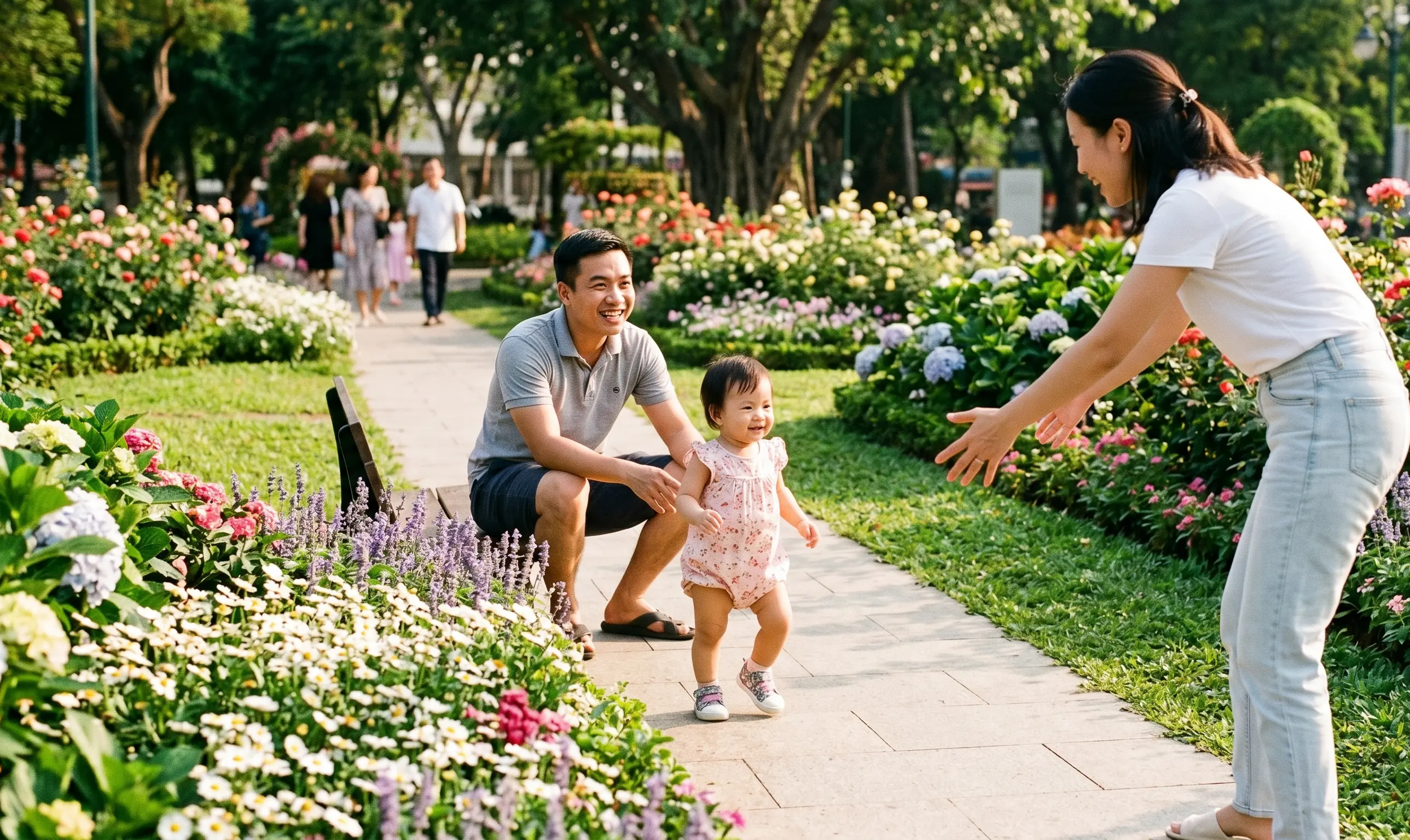 Bé chập chững lớn khôn